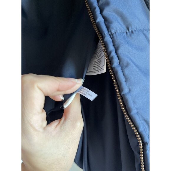 Anthropologie Daughters Of The Liberation Puffer Jacket XS Navy Fold Over XS - Picture 10 of 10